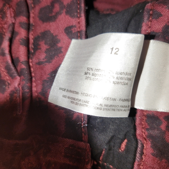 Social Standard by Sanctuary Ankle Skinny Pants Cheetah Print Size 12 Mid Rise - Picture 5 of 5